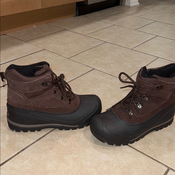Brown and Black Winter Boots - Picture 2 of 5